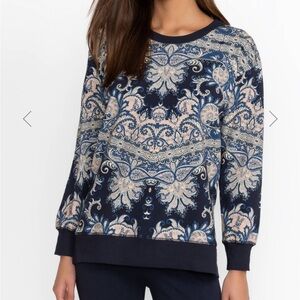 Johnny Was High Low Crew Neck Sweatshirt size XL